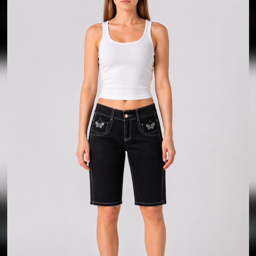 Concepts 16 Bermuda Butterfly Stud Jeans